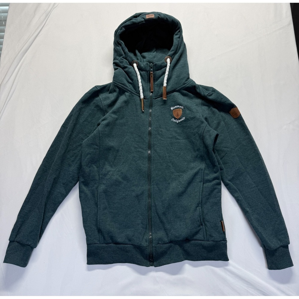 High Camp Outfitters Low Shrinkage Fleece Hoodie Mens Large Green Logo Full Zip